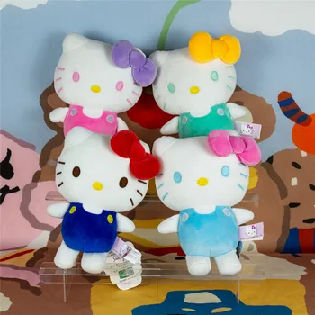 Hello Kitty Sanrio Меки Играчки, Плюшен Кукла Kawai Класическа Постоянна Поза Плюшен Възглавница За Момичета Възглавница Около 20 см Играчка За Бебе