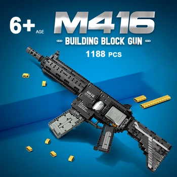 1188 бр M416 Военно Оръжие Електрическа Пушка Martin Модел градивните елементи на MOC Пистолет Тухли Играчки За Момче Детска Играчка Подаръчен Комплект