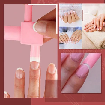 Френски Апликатор за нокти Лесен за многократна употреба Компактен Розово ABS За Лак за Нокти 1 бр. Лесно се нанася и се изчиства Инструменти за маникюр и дизайн нокти