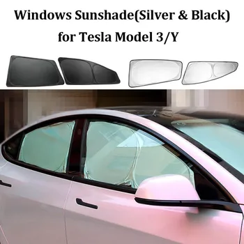Сенника На Прозореца На Колата За Tesla, Модел 3 2021 2022 Аксесоари Странично Прозорец На Сенника На Предното Стъкло Уединение Къмпинг Сляпо Затеняющая На Кутията