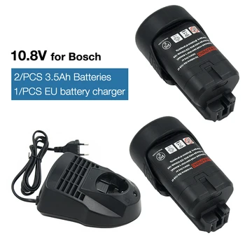батерия и зарядно устройство) 10,8 от 3500 mah литиево-йонна батерия за Bosch BAT411 BAT412 BAT413 BAT414 GSB GSR 10,8-2-LI и зарядно устройство AL1115CV