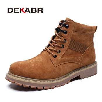 DEKABR/ново записване, модни мъжки обувки от волска кожа, велур дантела, Износоустойчиви Ботильоны ръчно изработени, работни обувки, мъжки ежедневни обувки