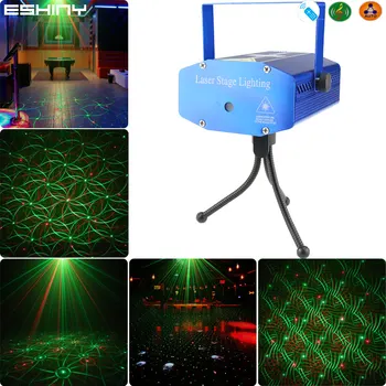 Мини R & G движещ Се 4 Модела Лазерен Проектор Диско Светлини DJ Бар Танц Къща на Коледно Парти Светкавица Сценична Лампа Шоу YR4