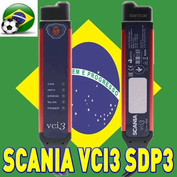 Голям Качествен кабел A + SDP3 V2.52.3 VCI3 Скенер за VCI Безжичен VCI-3 SCANIA Софтуер за диагностика на камиони WIFI Вместо VCI2 OBD2