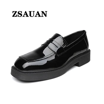 ZSAUAN/ мъжки ежедневни обувки От лачена кожа, Модерен корейски мъжки бизнес обувки-Oxfords, Мъжки официални Обувки за сватба