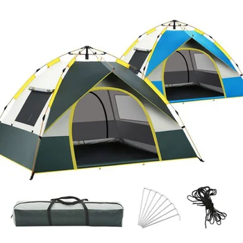 Открит Къмпинг Палатка 2-3-4 Души Автоматична Палатка Бързо Отваряне На Защита От Слънцето Къмпинг Палатка