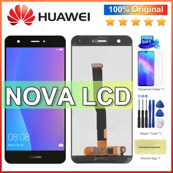 Оригинален За Huawei Nova 5,0 инчов LCD дисплей Със сензорен екран CAN-L01 L11 Дигитайзер В Събирането на Рамка за Huawei Nova LCD