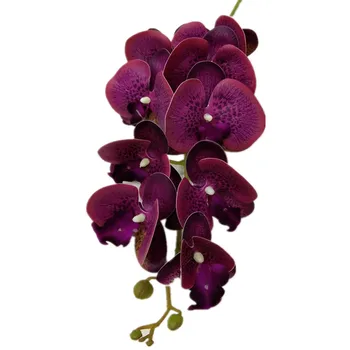 Една Латексова Пеперуда Орхидея Цветя 9 Глави, в Момента на Докосване на Добро Качество Изкуствена Орхидея Phalaenopsis 40 