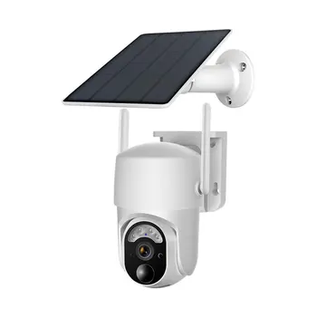 Gadinan 4G WIFI PTZ Слънчева Камера 3MP Вградена Батерия 2,8 мм, Външна Безжична IP камера за Видеонаблюдение е с откриване на Движение