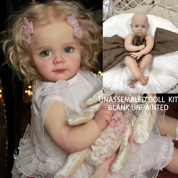 Reborn Baby Doll 22 Инч(а) А) Реалистична Новородено Bebe Reborn Maggi Vinyl Неокрашенная все още Мъниче Кукла резервни Части САМ на Празна Комплект за Кукли