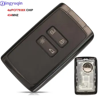 jingyuqin Оригиналната Автомобилна Аларма Smart Remote Key 434 Mhz Hitag AES 4A/PCF7938X Чип За Renault Megane 4 Keyless Go/Въвеждане на Авто Ключ