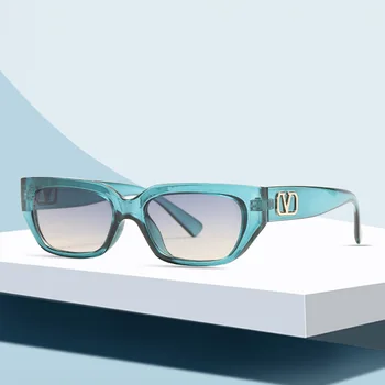 Ретро Секси Дамски Модни Луксозни Маркови Дизайнерски Слънчеви Очила За Пътуване в Стил хип-хоп, Женски Малки Квадратни Слънчеви Очила В Европейски Стил, Слънчеви Очила