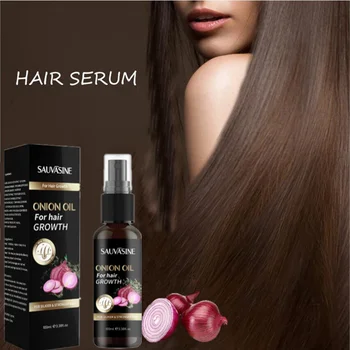 Лук олио за растеж на косата Подхранва и защитава Повредените коси За Овлажняване на косата 100 мл Средства за фризьорски салон