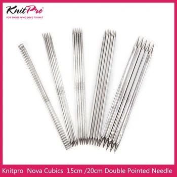 Knitpro Nova Cubics 15 см / 20 см Двойна Заостренная Метална Плетене на иглата