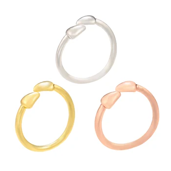 ZHUKOU 15x16 мм Просто и стилно регулируема тънка метална женски пръстен за подарък за рожден ден на приятел Модел на пръстените: VJ16