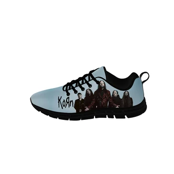 Korn Rock Band Маратонки Мъжки, Дамски и Юношеските Ежедневни Обувки Парусиновая Обувки За Бягане на Тъканта, Обувки С 3D Принтом Дишаща Лека обувки