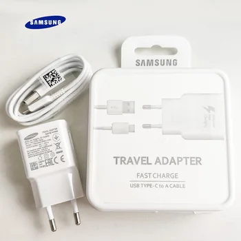 Оригинален Samsung 9V 1.67 A ЕП-TA20EWE 15 W Usb Адаптивни Бързо Зарядно устройство, USB 3.1 Type C Кабел за Galaxy A31 A50 A71 S10 Note 20 Ultra